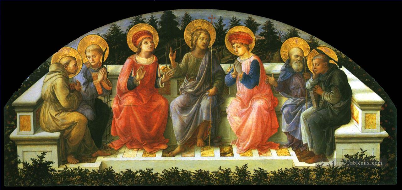 Sept Saints Christianisme Filippino Lippi Peintures à l'huile